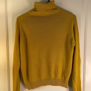 Mustard Yellow Vintage Turtle Neck Fall Fashioned Import Sz US Small